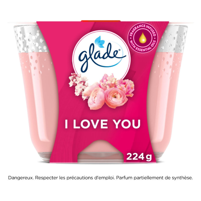 Lot de 4 - Glade Bougie I Love You Longue Durée