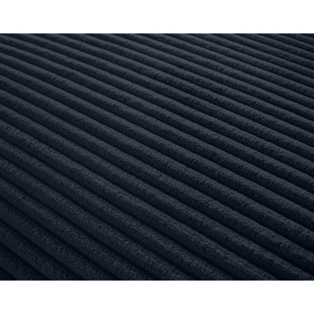 Garance - module d'assise d'angle réversible - en velours côtelé - Bleu nuit