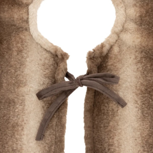 Tapis de sapin effet fourrure marron D90cm