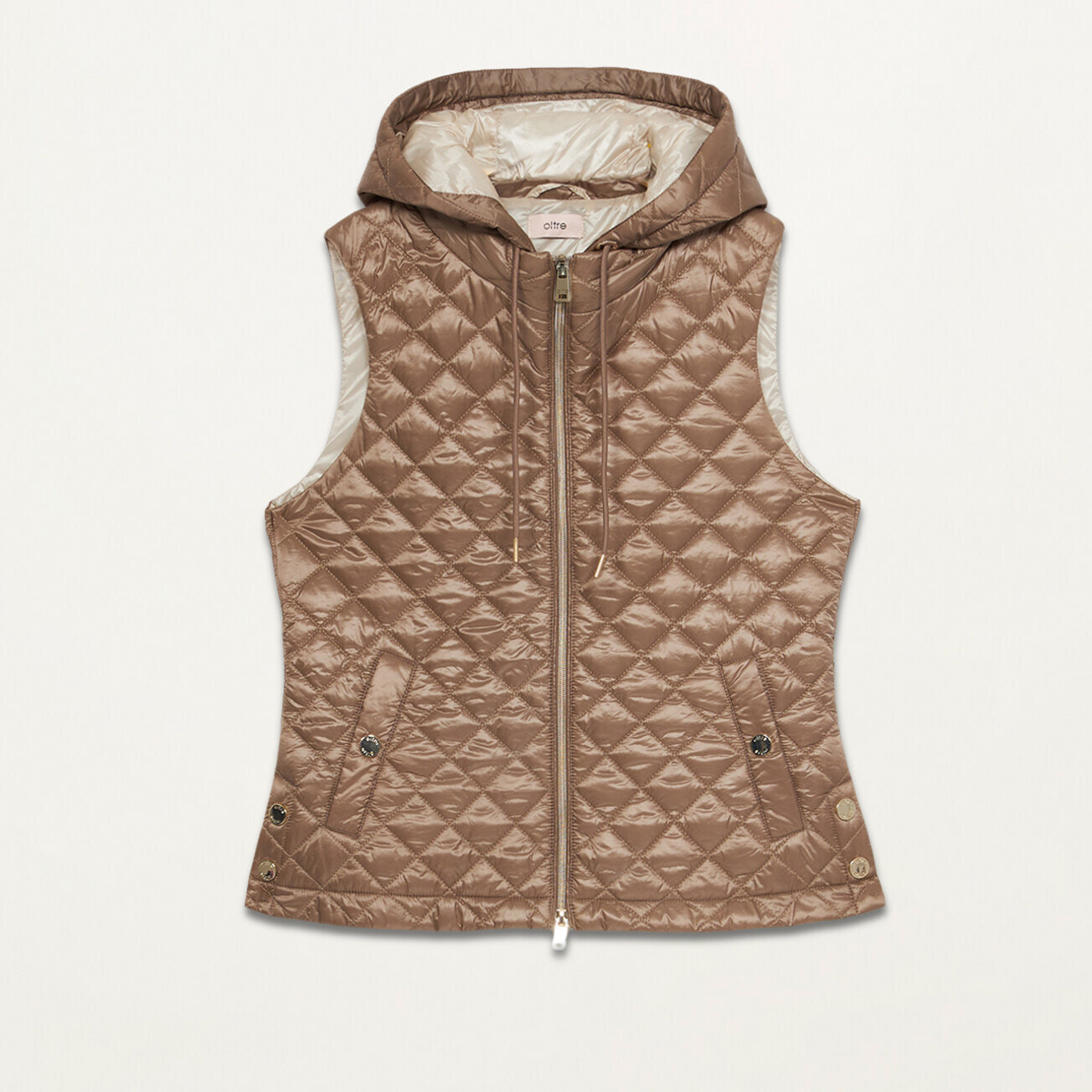 Oltre - Lightweight sleeveless down jacket - Marrón