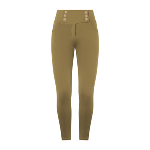 Pantaloni WR.UP in jersey vita alta con bottoni decorativi