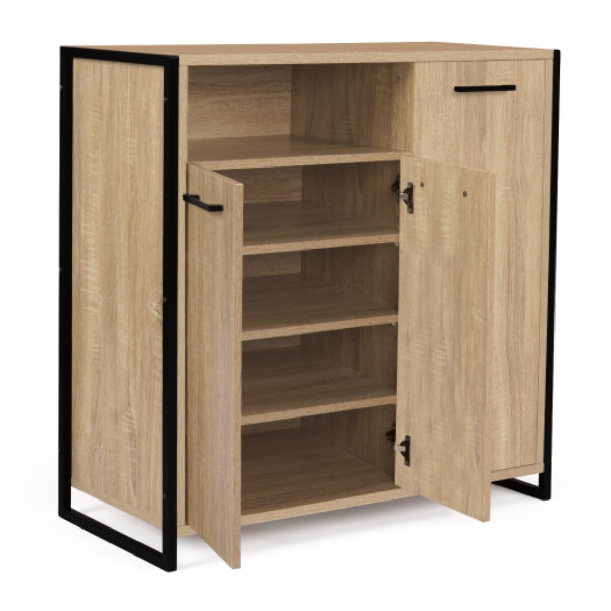 Meuble chaussures Alan 3 portes + niche latérale - 12 paires
