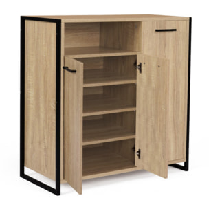 Meuble chaussures Alan 3 portes + niche latérale - 12 paires