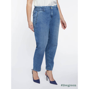 Fiorella Rubino - Jeans balloon modello Corallo - Blu