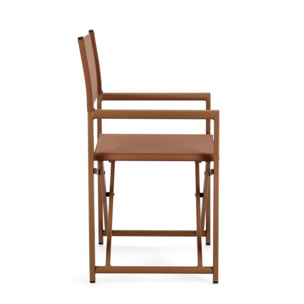 Set di 2 sedie TAYLOR in alluminio ruggine e textilene ruggine, pieghevoli