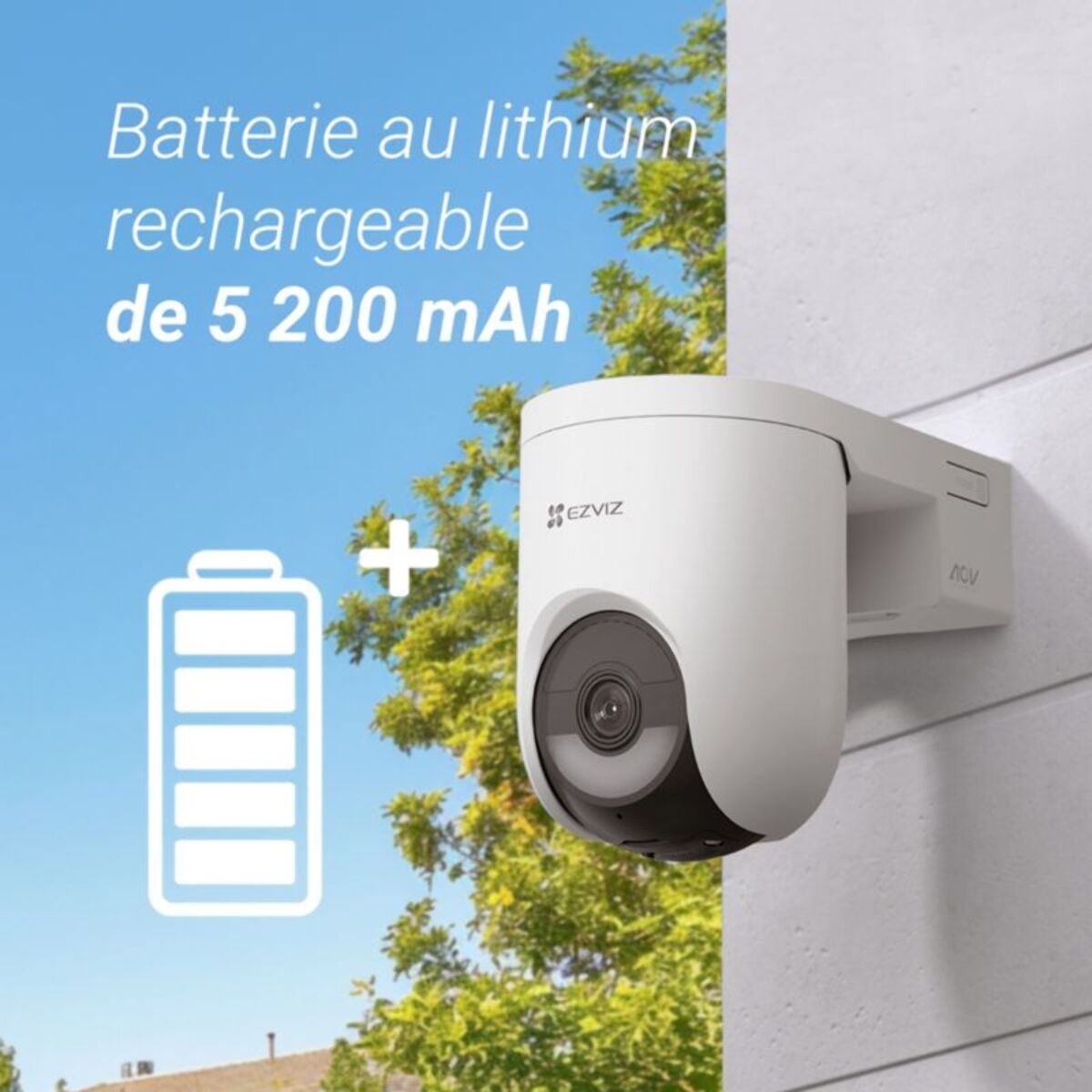 Pack sécurité EZVIZ 2 cam. HB8 Lite+ Panneau Solaire