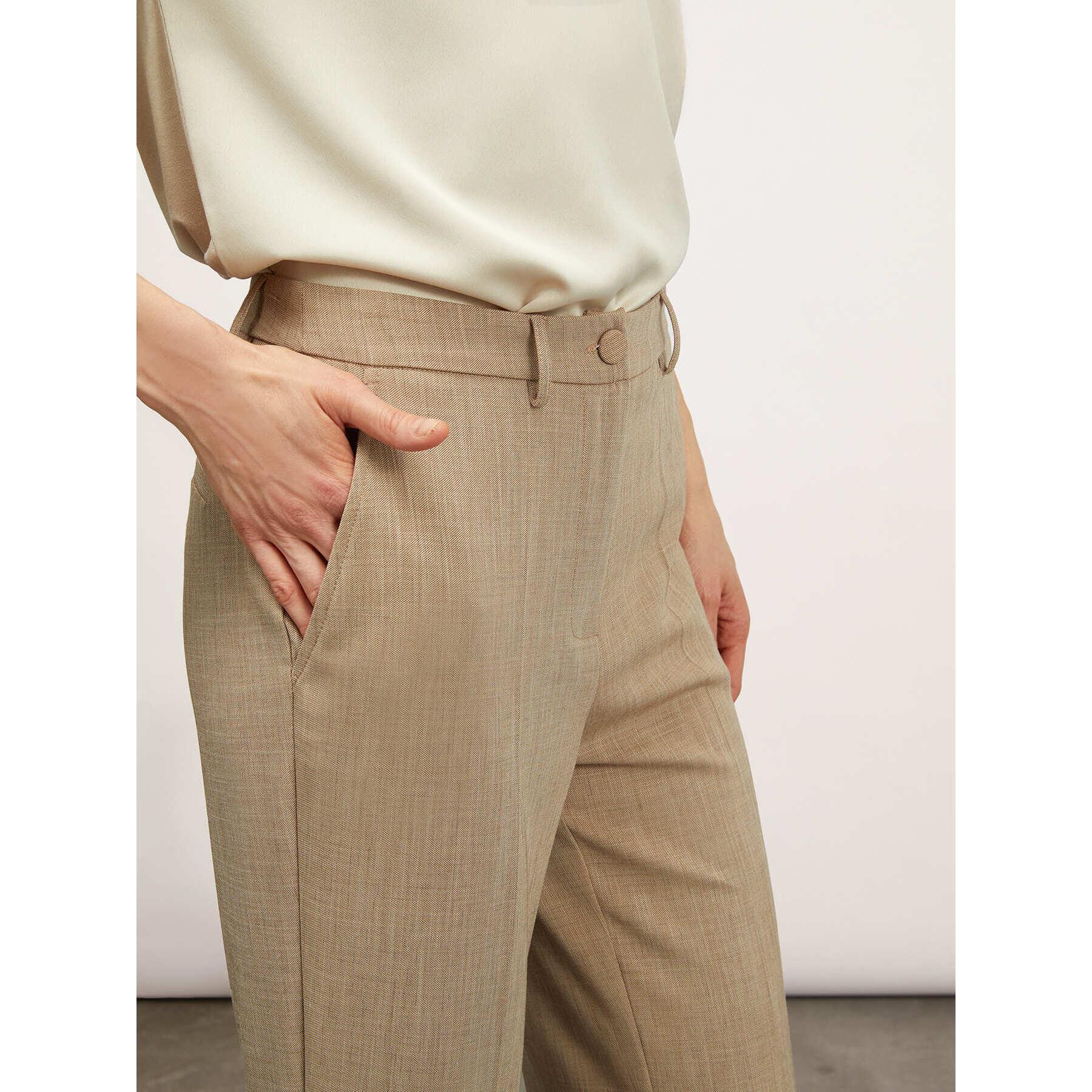 Motivi - Pantaloni cropped con risvolto - Beige