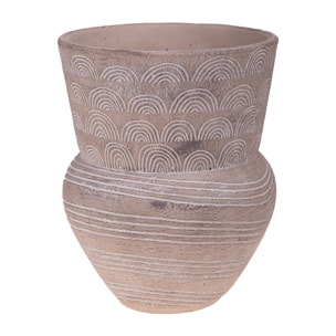 Vaso Spanciato 25Dxh.32 Cm - Pezzi 1 - 25X32X25cm - Colore: Marrone - Bianchi Dino - Decori Casa E Complementi