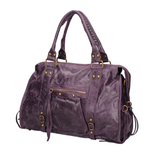 Borsa a spalla da donna - Modello Elara - Vera pelle - 41.0 x 28.0 x 13.0 cm