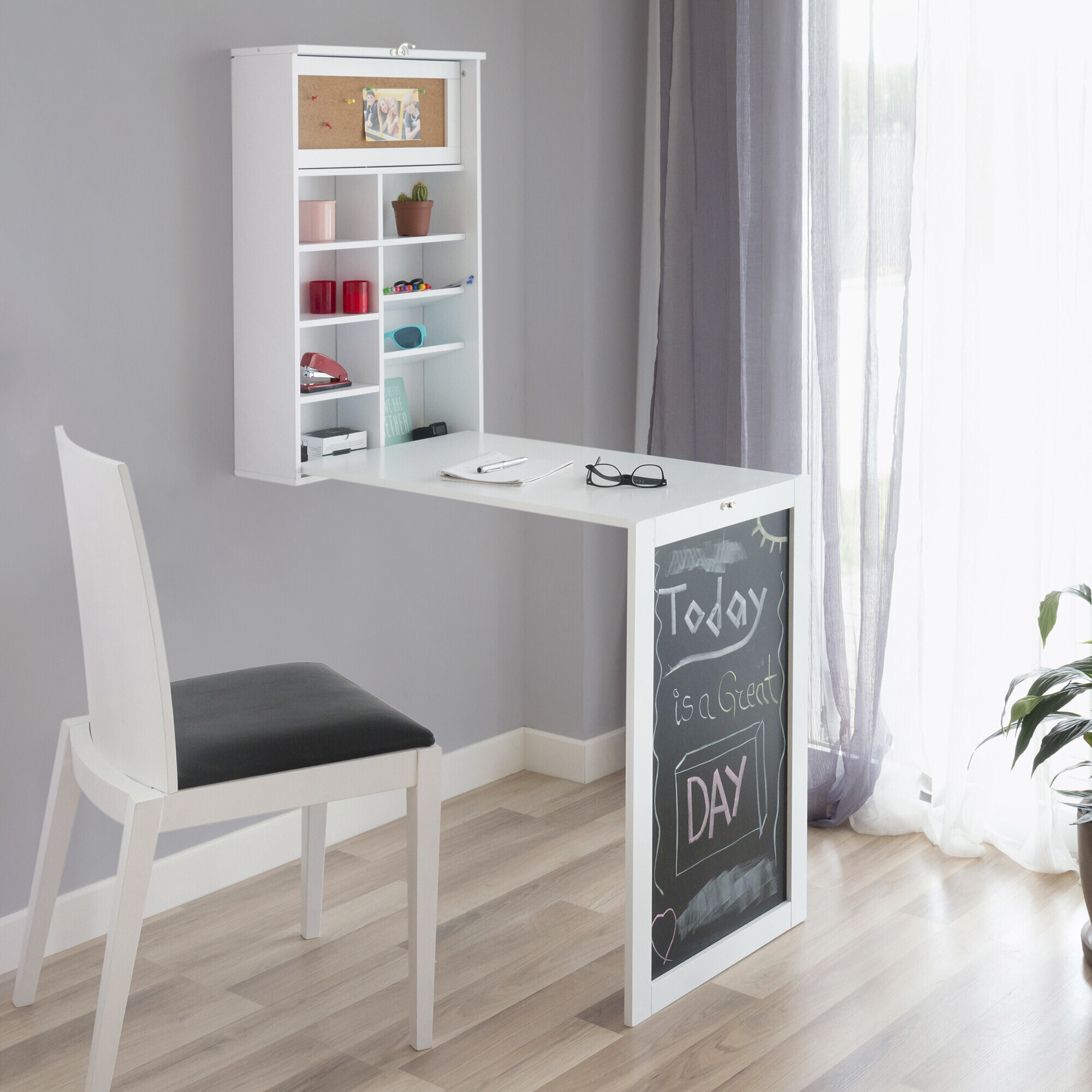 Scrivania pieghevole da parete - 50x155x93 cm