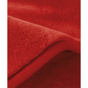 Coperta Plaid Rosso in tinta unita con morbido pile di poliestere