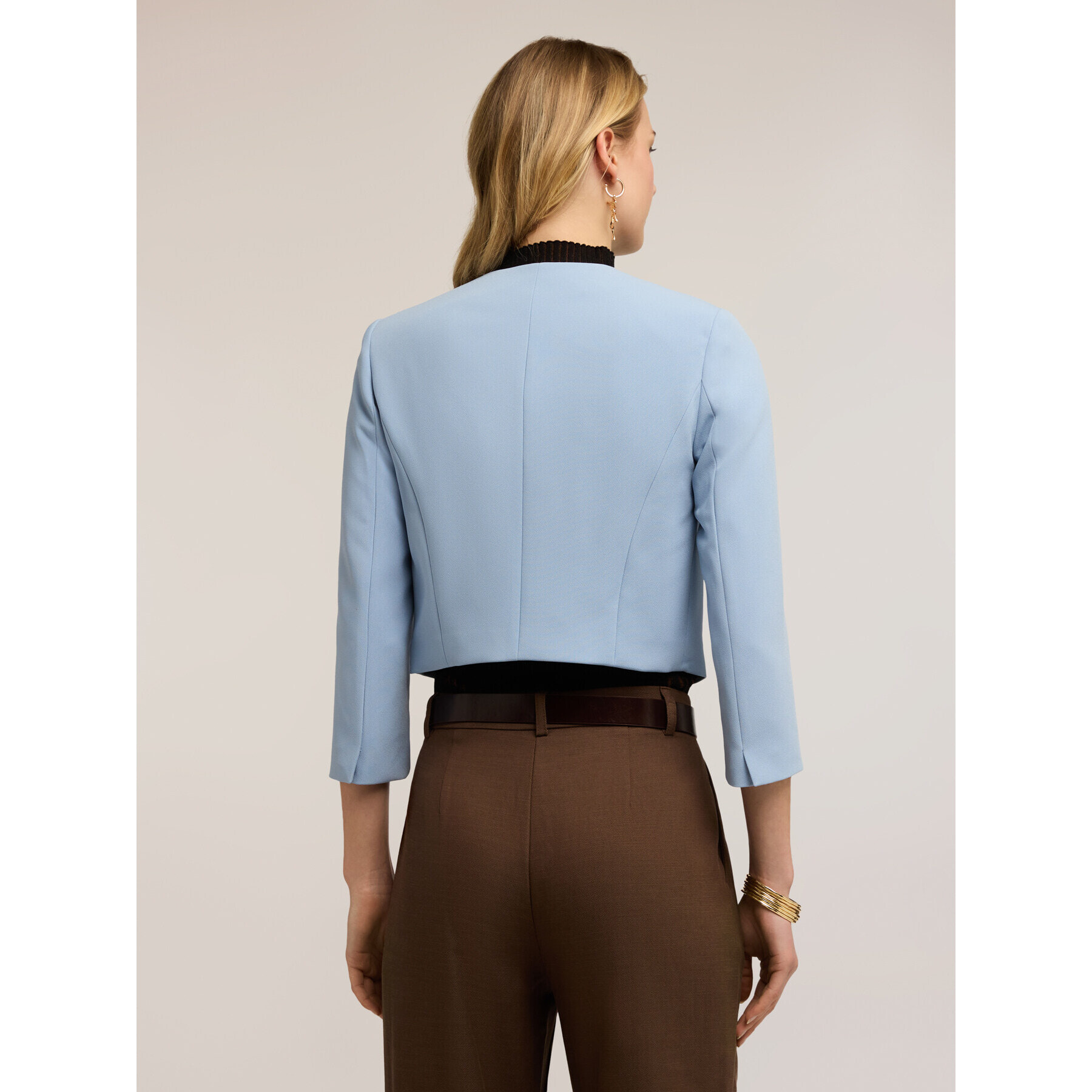 Motivi - Giacca strutturata in cady crêpe - Azzurro