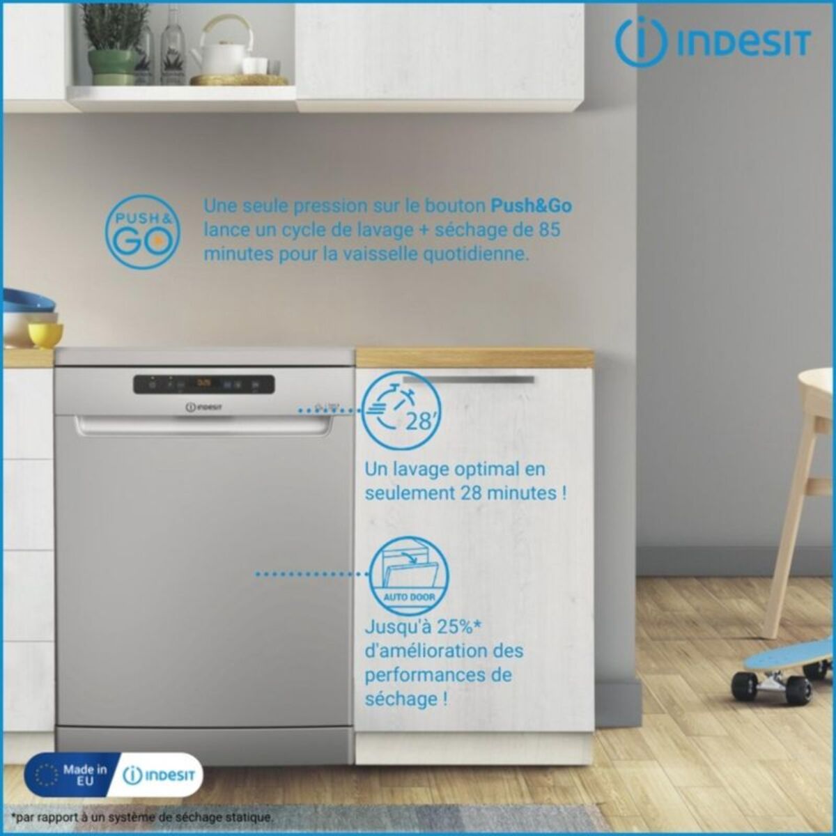 Lave vaisselle 60 cm INDESIT I3FD654S