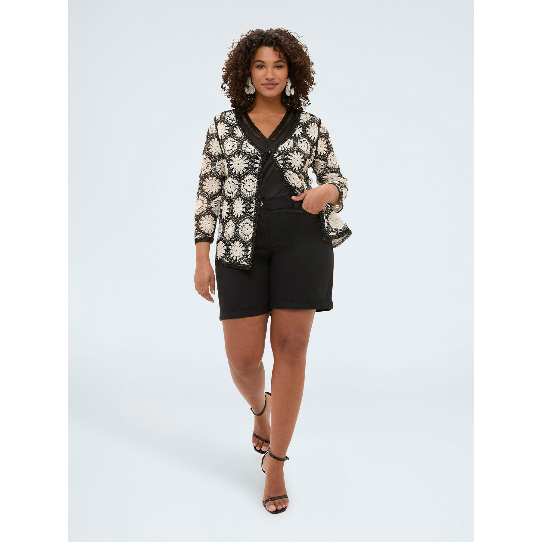 Fiorella Rubino - Cardigan de crochet - Negro
