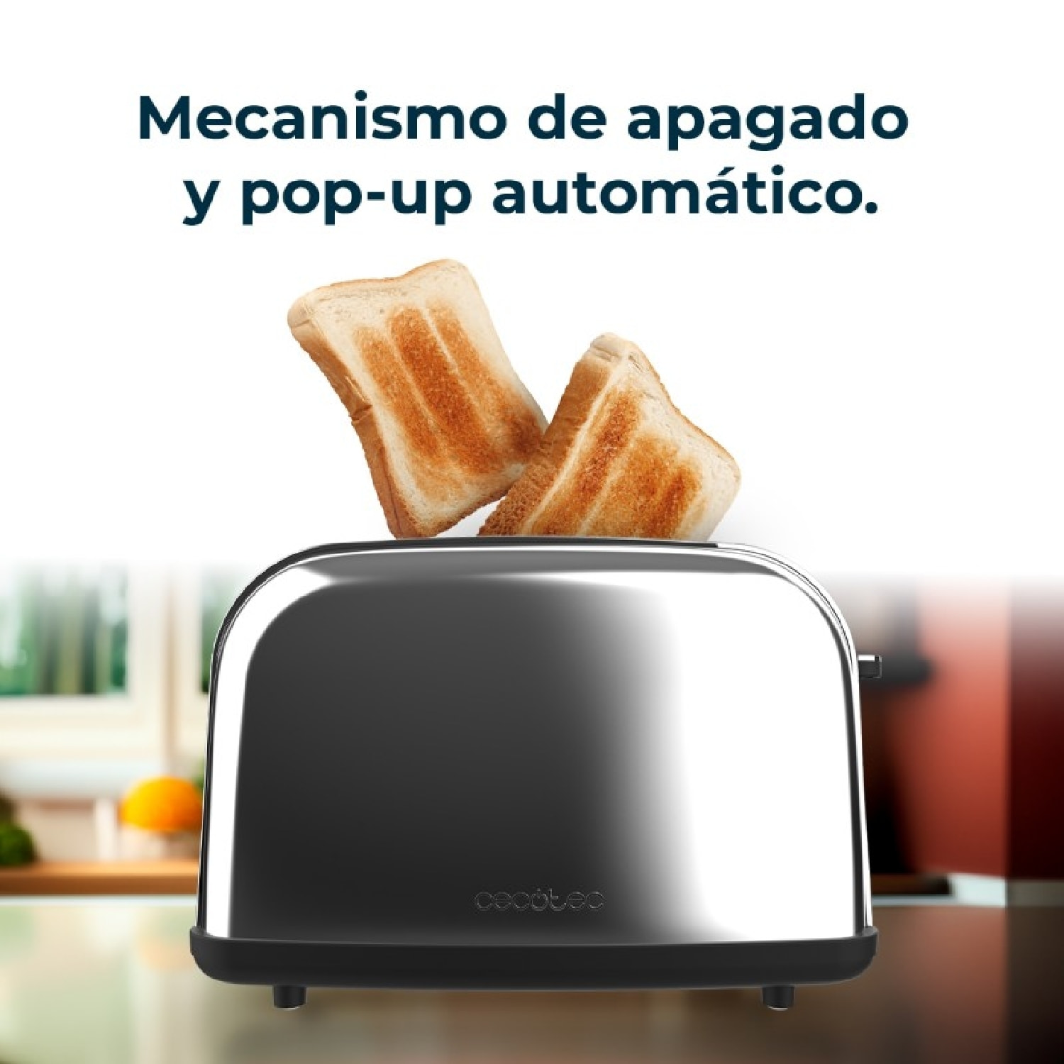 Tostador vertical Toastin' time 850 Inox, 850W de Potencia, Doble ranura larga y