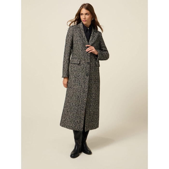 Oltre - Cappotto lungo spigato - Grigio