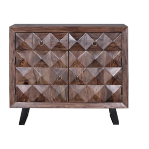 Cómoda de Madera de Palisandro 100 Cm Estilo Contemporáneo Industrial