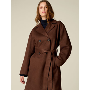 Oltre - Trench doppiopetto con cintura - Marrone