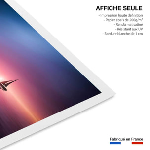 Poster navigation sous le sunset Affiche seule