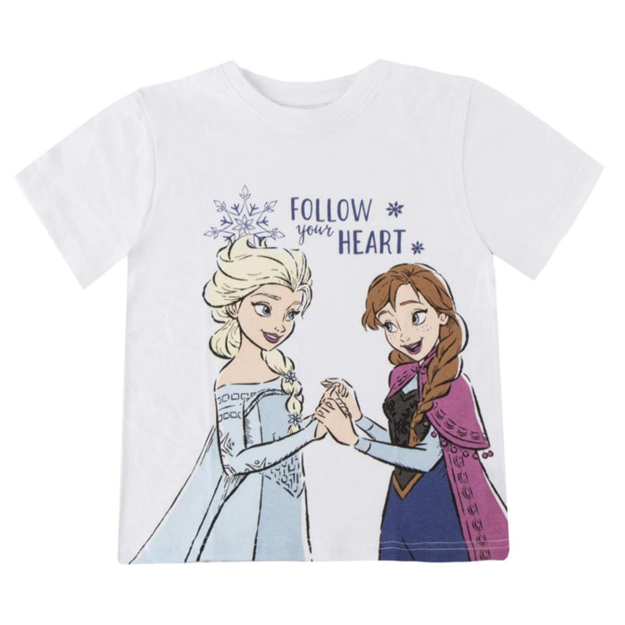 Camiseta Corta Frozen - Color Blanco