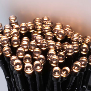 Guirnalda de luz led solar con 400 bombillas, panel solar policristalino y cable de 4 metros