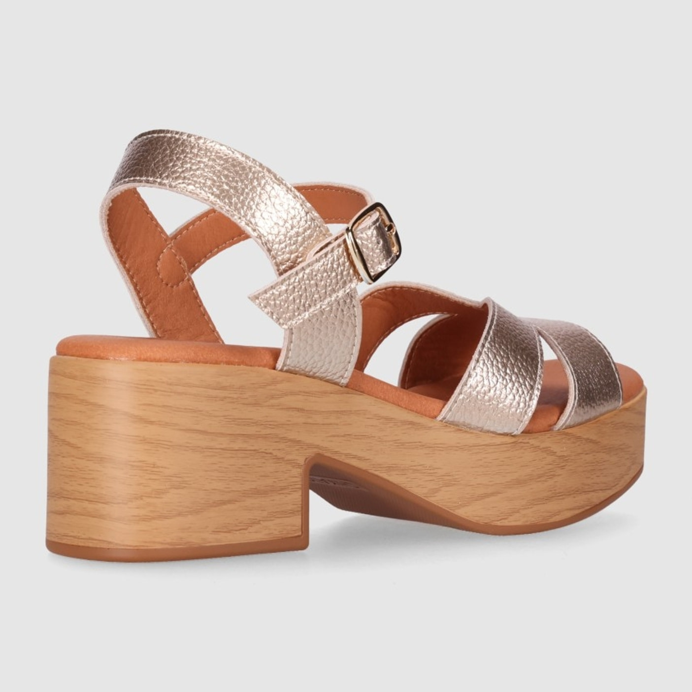 Sandalias de Piel - Platino - Tacón: 6 cm