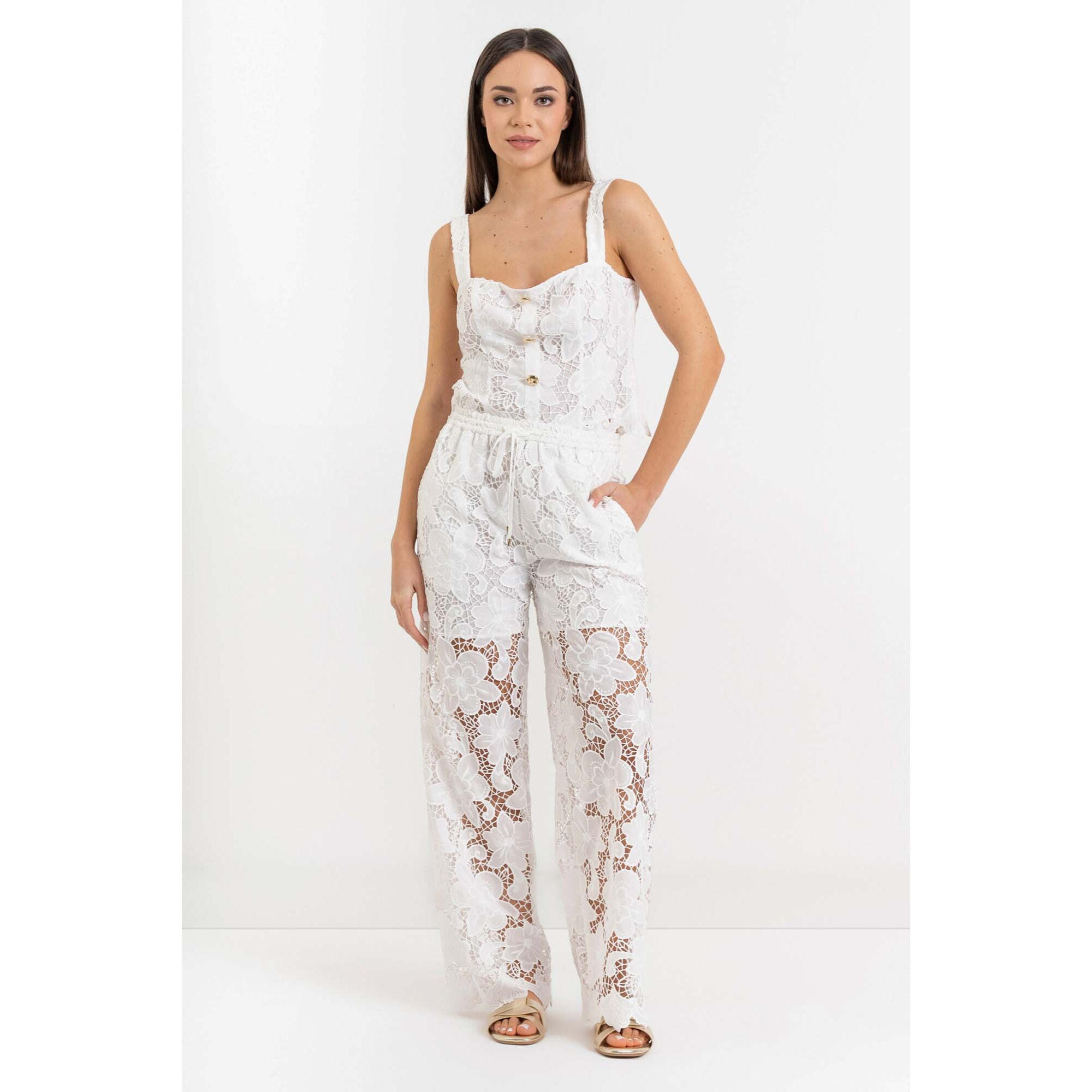 Kocca - Abito midi con pizzo Donna