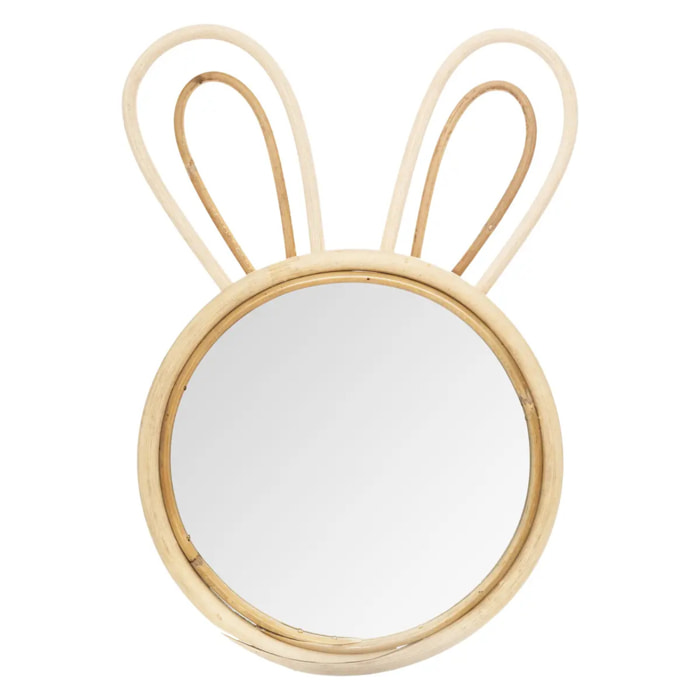 Miroir enfant "Lapin" - bambou 24x38 cm