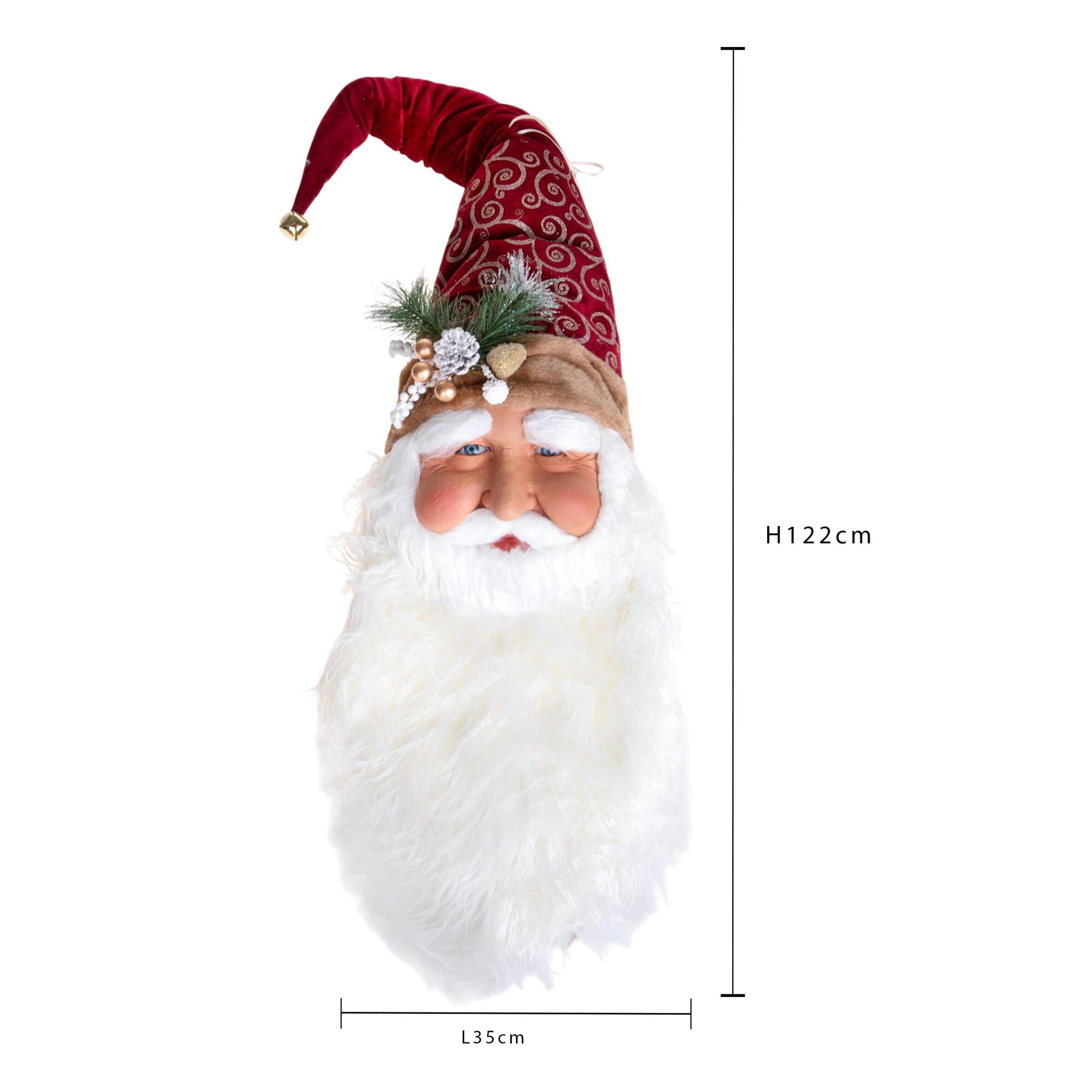 Faccia babbo natale da app. - Pezzi 1 - ROSSO - Bianchi Dino SpA