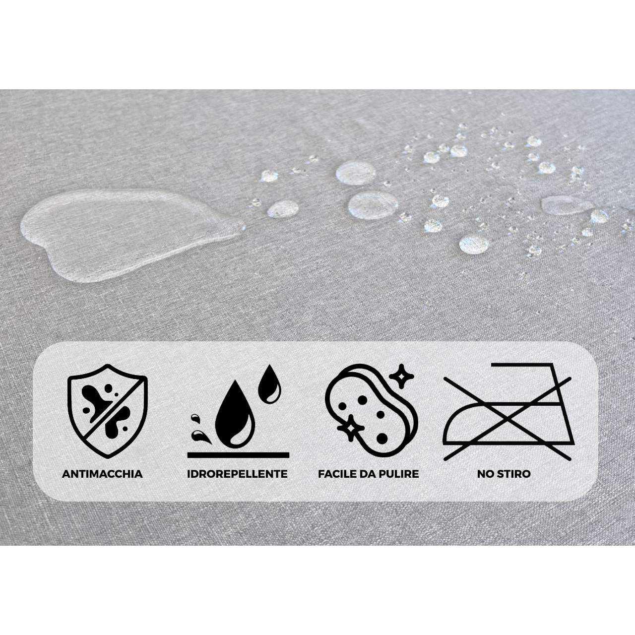 Tovaglia Cucina Soggiorno Antimacchia Idrorepellente Tinta Unita Linen