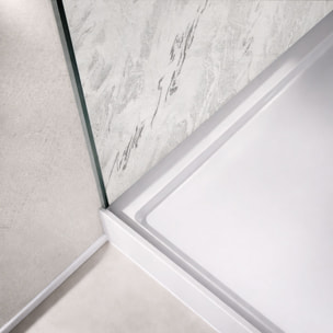 Pack 3 Panneaux Muraux Pierre Artic Storm 90x210cm et Profilés Chrome - STONE'IT