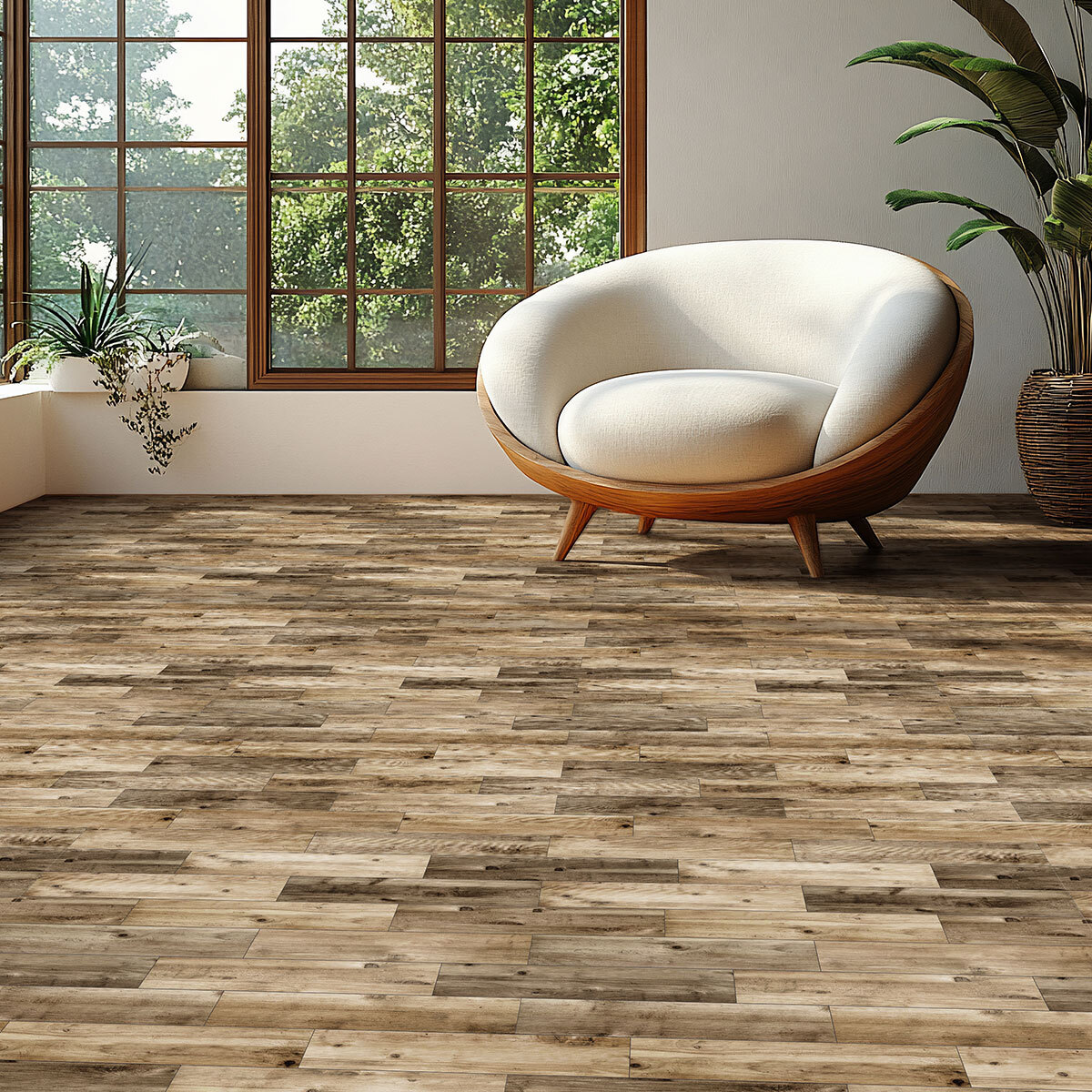Revêtement sticker sol - PARQUET BOIS ARKANSAS - Rouleau adhésif Protection Anti-dérapant