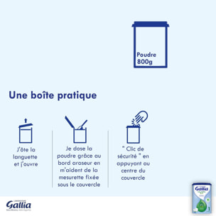 3 Boîtes de Lait en poudre Calisma 1 Bio 3x800g - Gallia Bio De 0 à 6 Mois