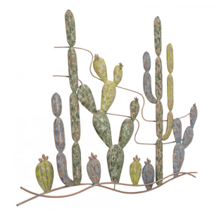 Pannello con cactus, Struttura in ferro, 2,5 x 64 x 90 cm