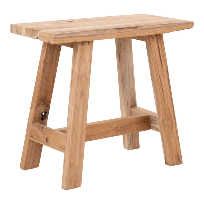 Panchina Barcelona in legno di teak naturale, 50 cm
