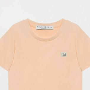 Maglietta a maniche corte pesca organica Neutrals kids con logo