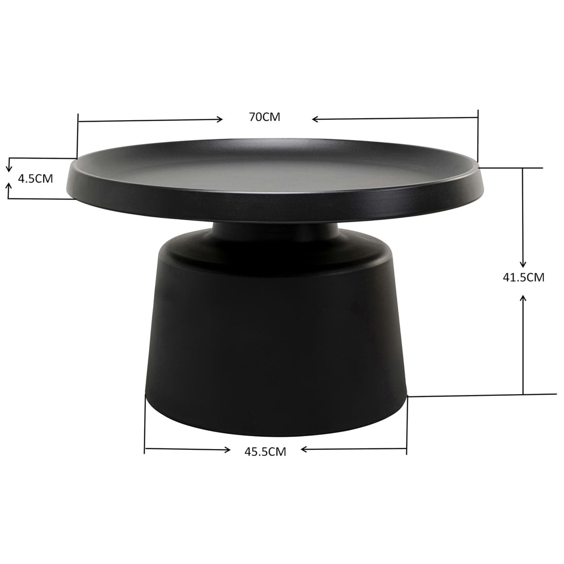 Table basse Lima 70cm noire Kare Design