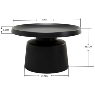 Table basse Lima 70cm noire Kare Design