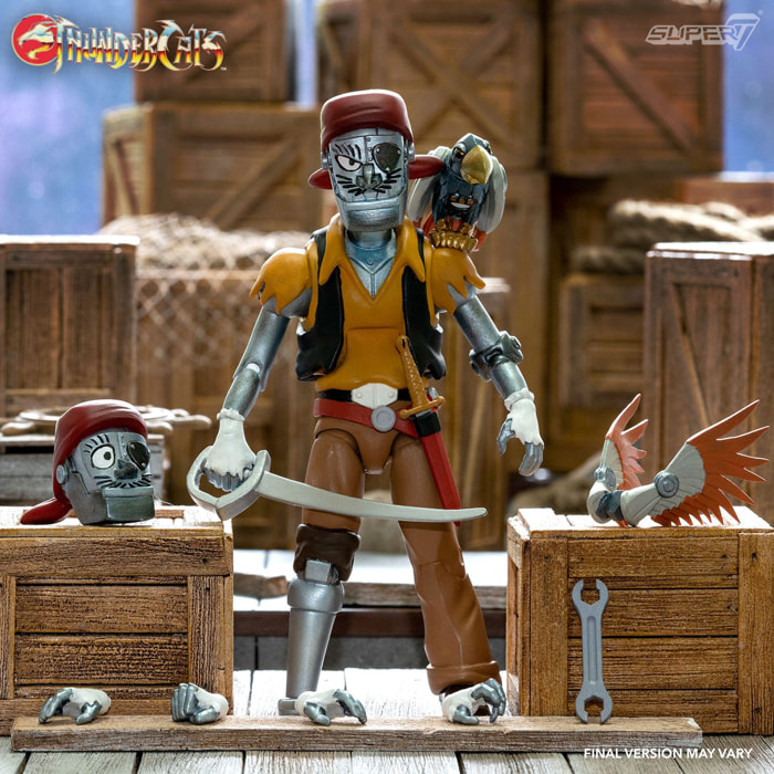 Thundercats Ultimates Action Figura Wave 3 Captain Cracker The Robotic Pirate Scoundrel 18 Cm Super7