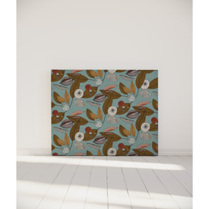 Tête de lit Fruits exotiques | Coloris Bleu | Largeur au choix