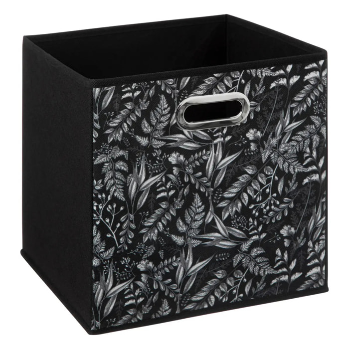 Panier tissu 31x31cm noir avec motifs "Mix 'n Modul"