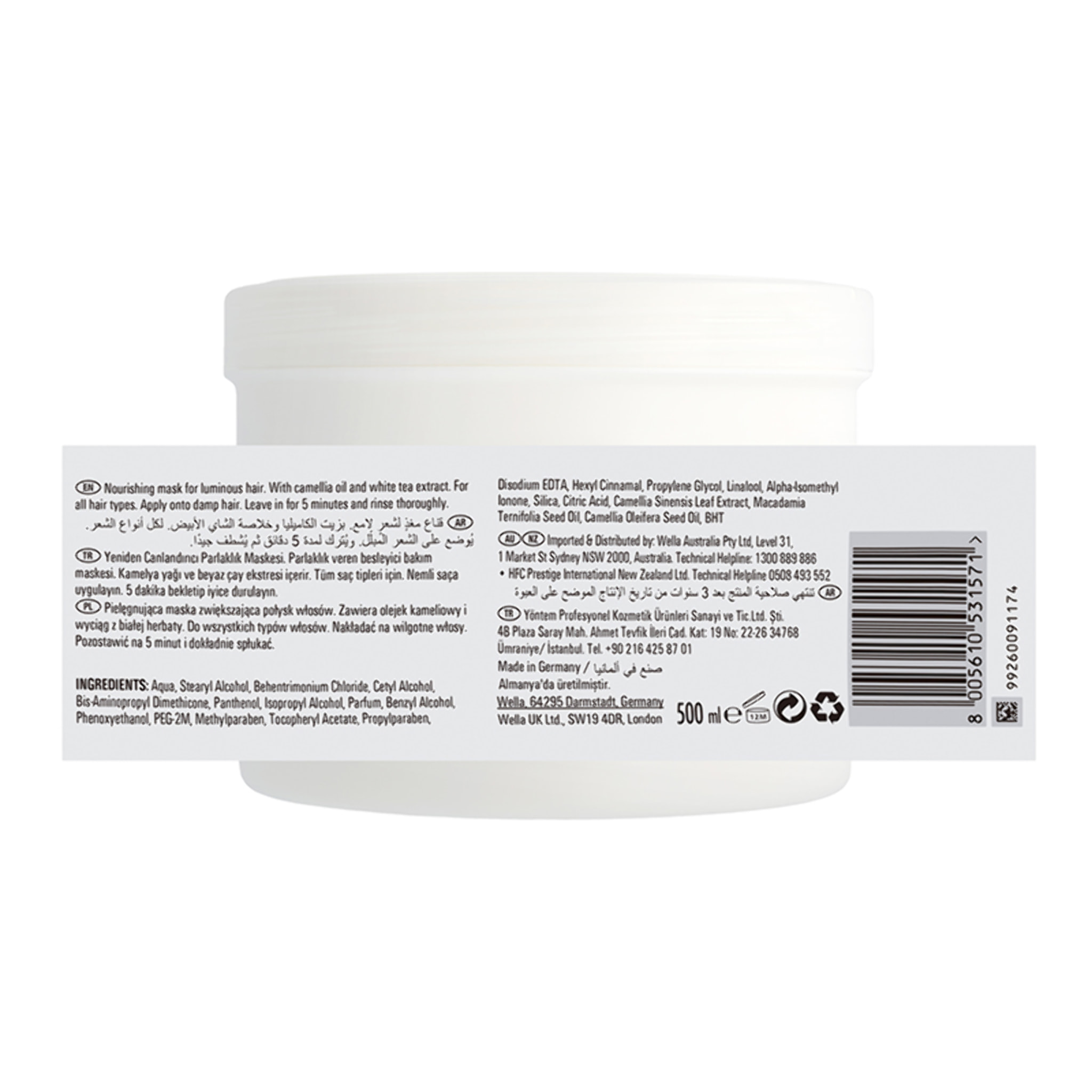 WELLA PROFESSIONALS Oil Reflections Maschera Rivelatrice Di Luminosità 500ml