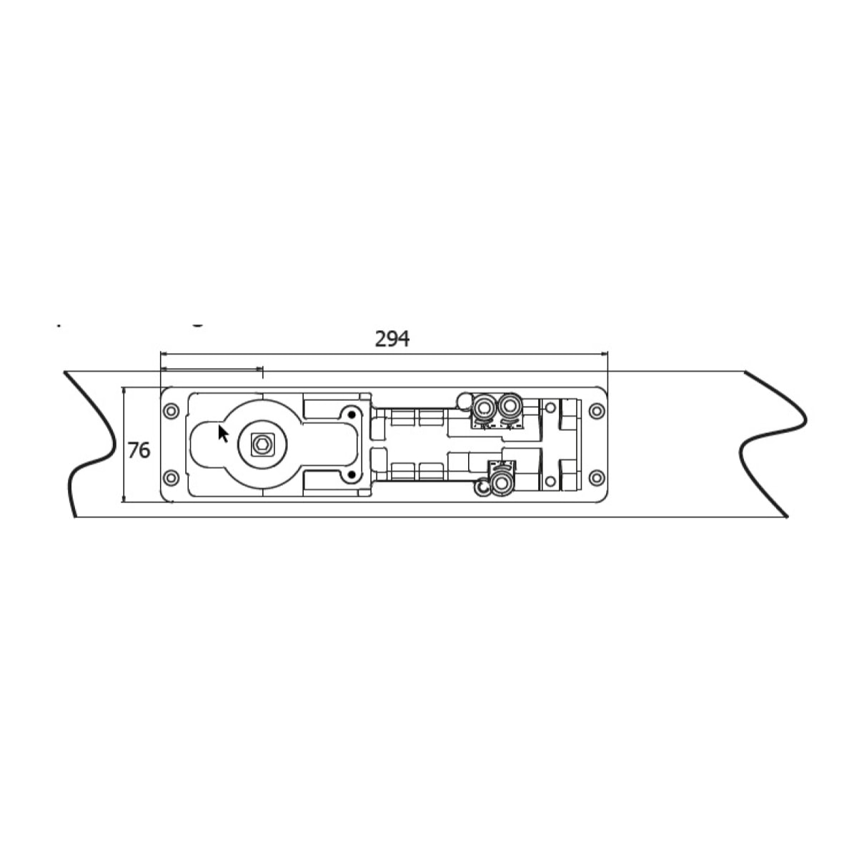 Système de fermeture à freinage hydraulique Janus Linteau SEVAX - F3 PMR arrêt 90° - SN313818