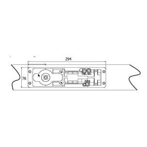 Système de fermeture à freinage hydraulique Janus Linteau SEVAX - F3 PMR arrêt 90° - SN313818