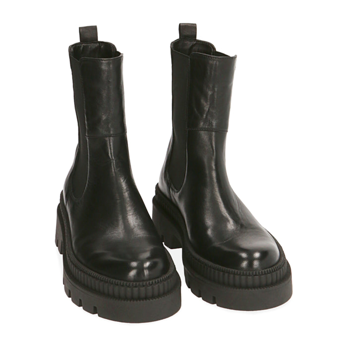 Chelsea boots neri in pelle