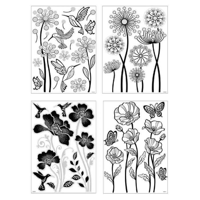 Sticker en relief fleurs