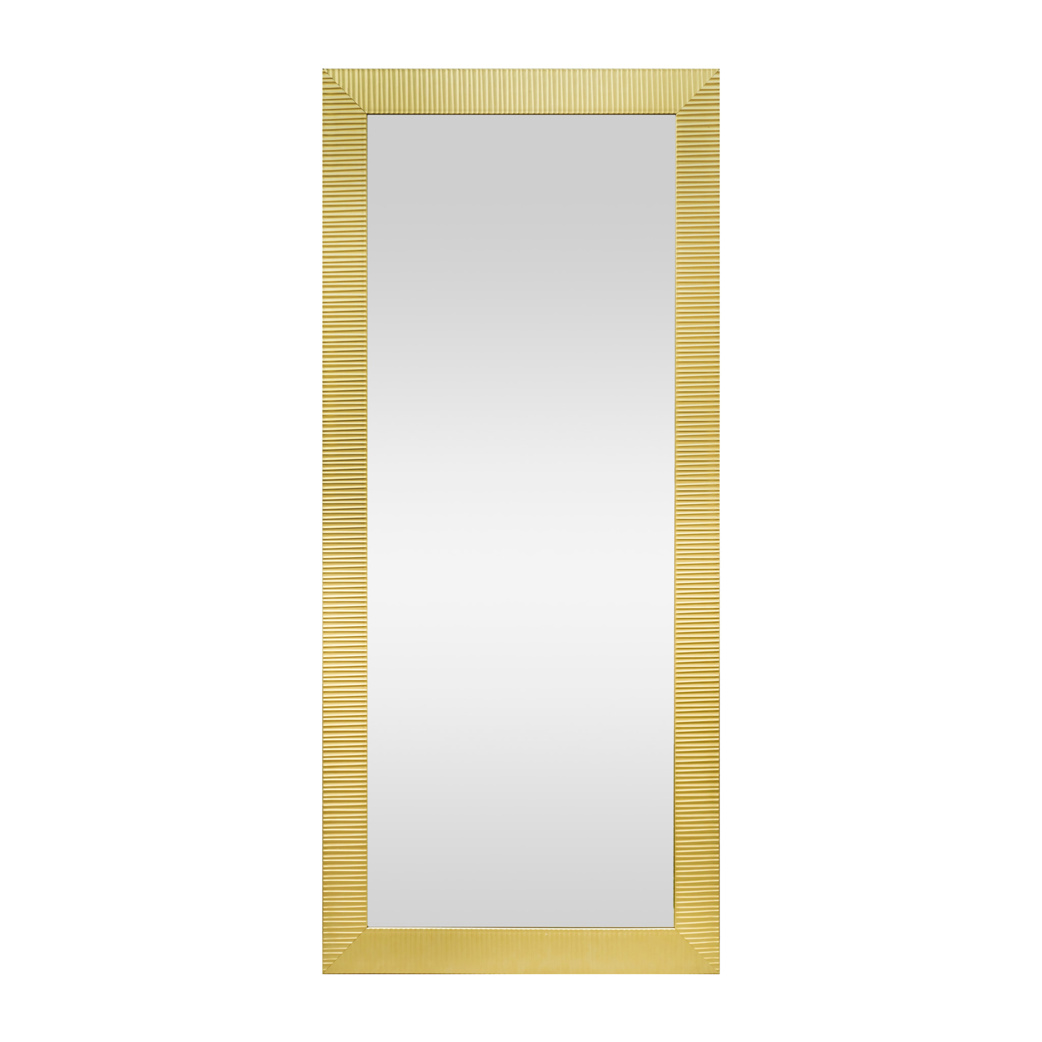Espejo rectangular Parallel poliestireno dorado 143x63x2 cm