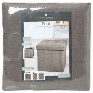 Pouf pliant "Lysandre" gris