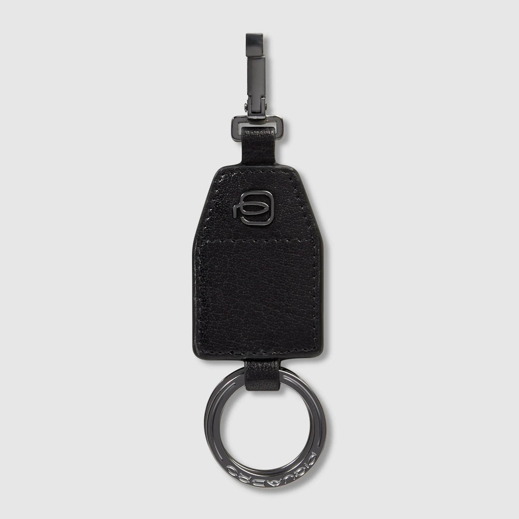 Piquadro Portachiavi divisibile in pelle con moschettone
