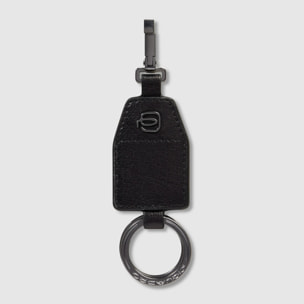 Piquadro Portachiavi divisibile in pelle con moschettone